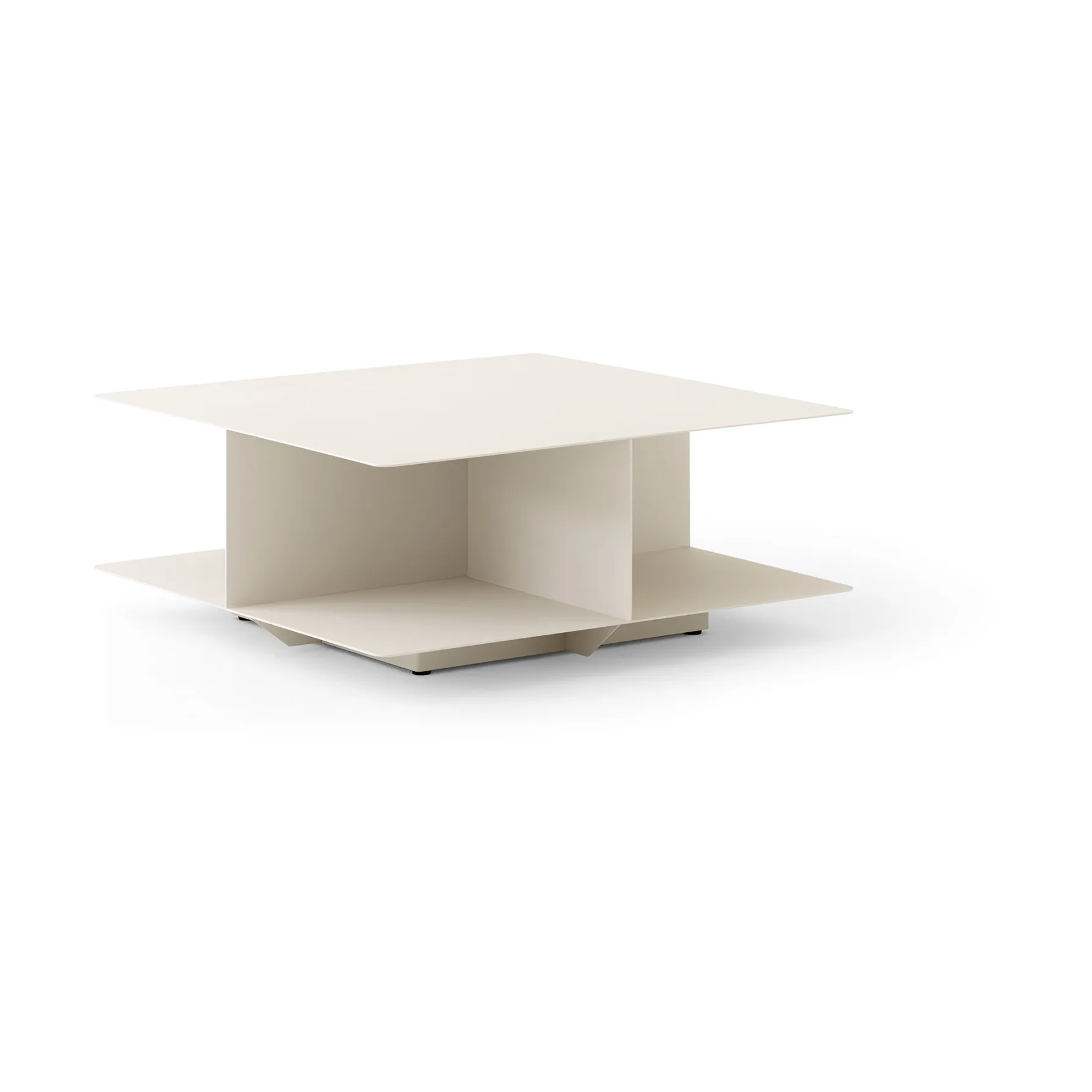 Develius EV3 coffee table, Steel ivory, Ø89x40 cm &Tradition