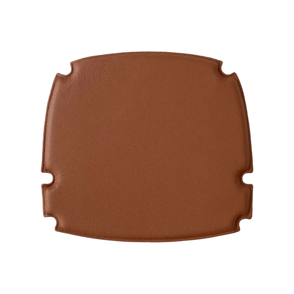 Drawn HM4 seat pad, Leather cognac &Tradition