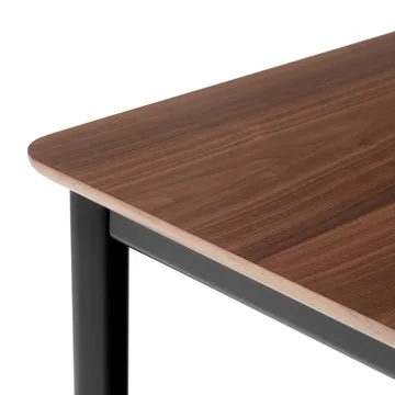 Drip HW115 dining table 83x143 cm - Black frame-clear lacq. walnut - &Tradition