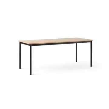 Drip HW116 dining table 83x193 cm - Black frame-clear lacq. oak - &Tradition