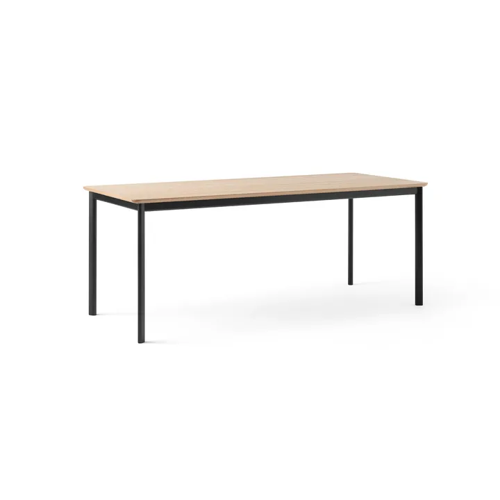 Drip HW116 dining table 83x193 cm - Black frame-clear lacq. oak - &Tradition