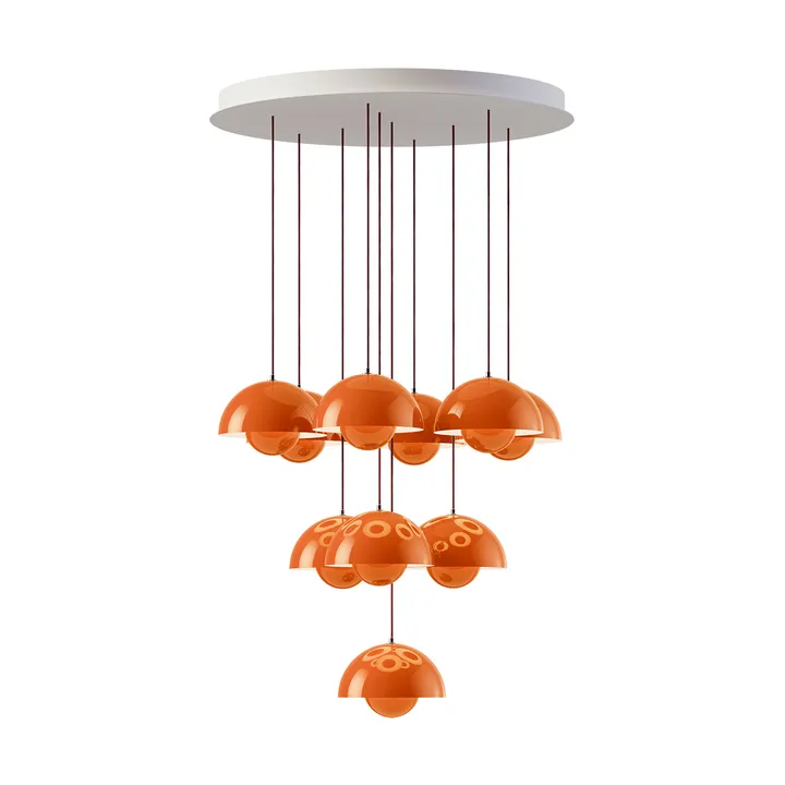Flowerpot VP1 chandelier - Zesty orange - &Tradition