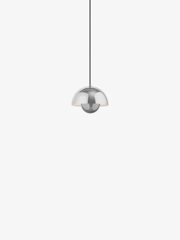 Flowerpot VP1 pendant lamp - Chrome-plated - &Tradition