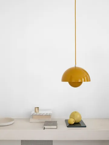 Flowerpot VP1 pendant lamp - mustard yellow - &Tradition