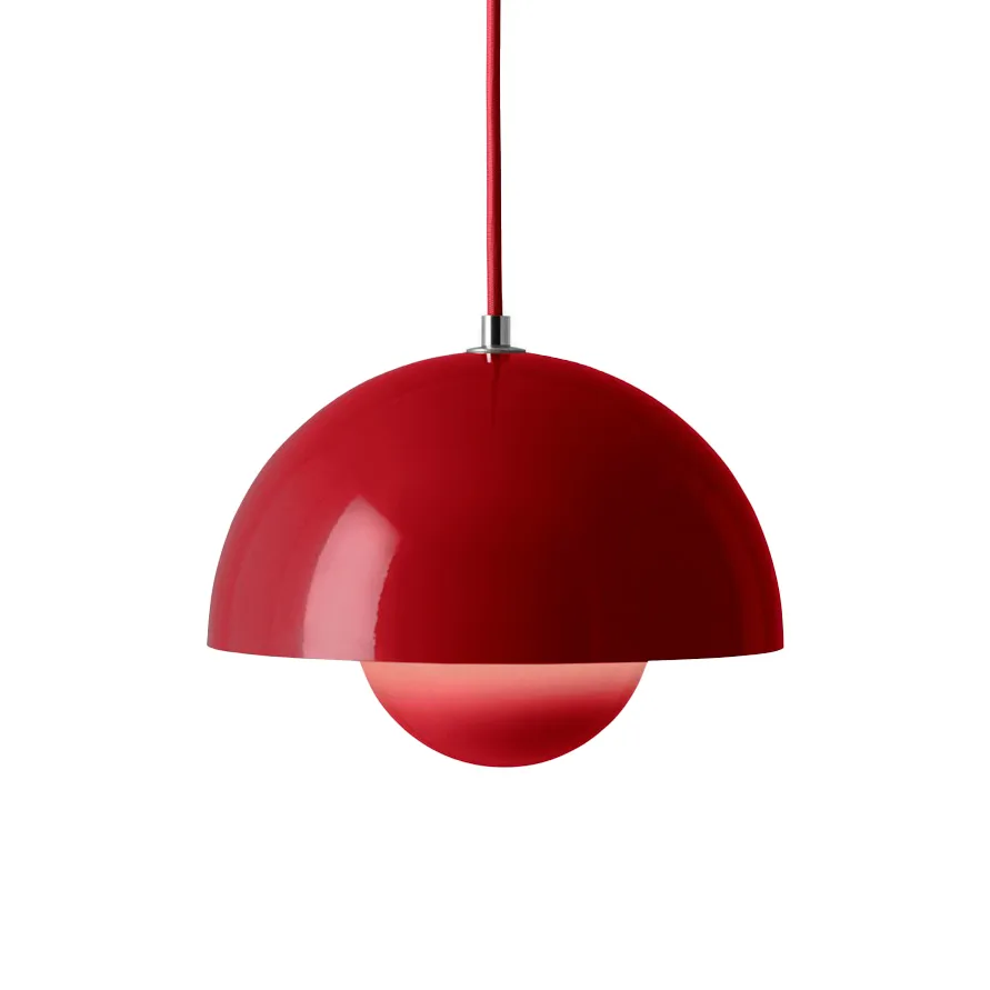 Flowerpot VP1 pendant lamp, Vermilion red &Tradition