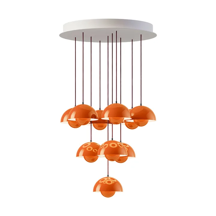 Flowerpot VP10 chandelier - Zesty orange - &Tradition