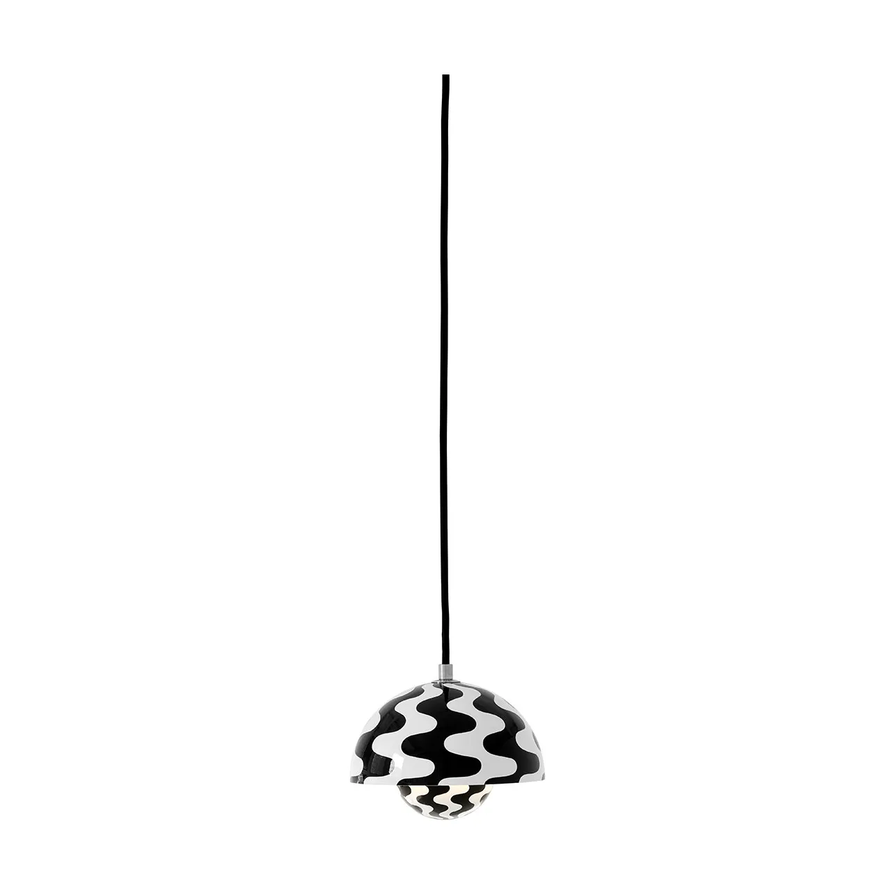 Flowerpot VP10 pendant lamp, Black-white &Tradition