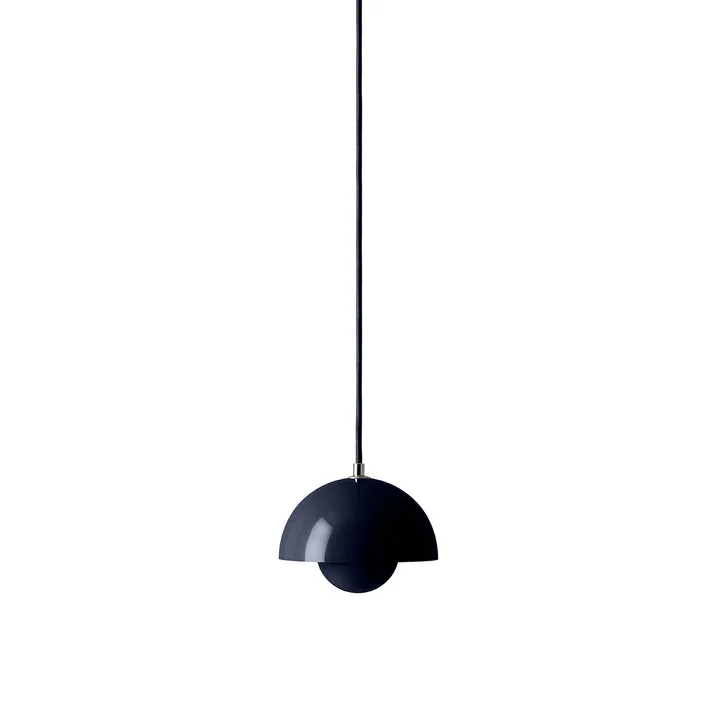 Flowerpot VP10 pendant lamp - Steel blue - &Tradition