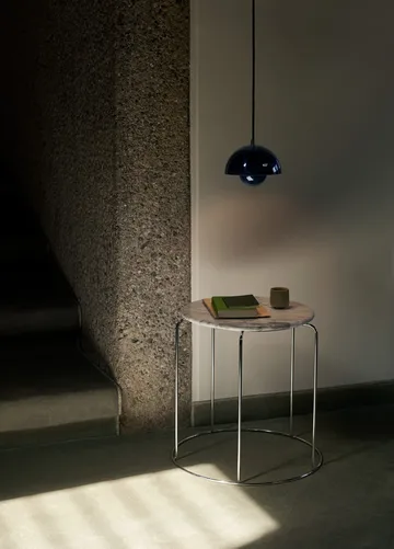 Flowerpot VP10 pendant lamp - Steel blue - &Tradition