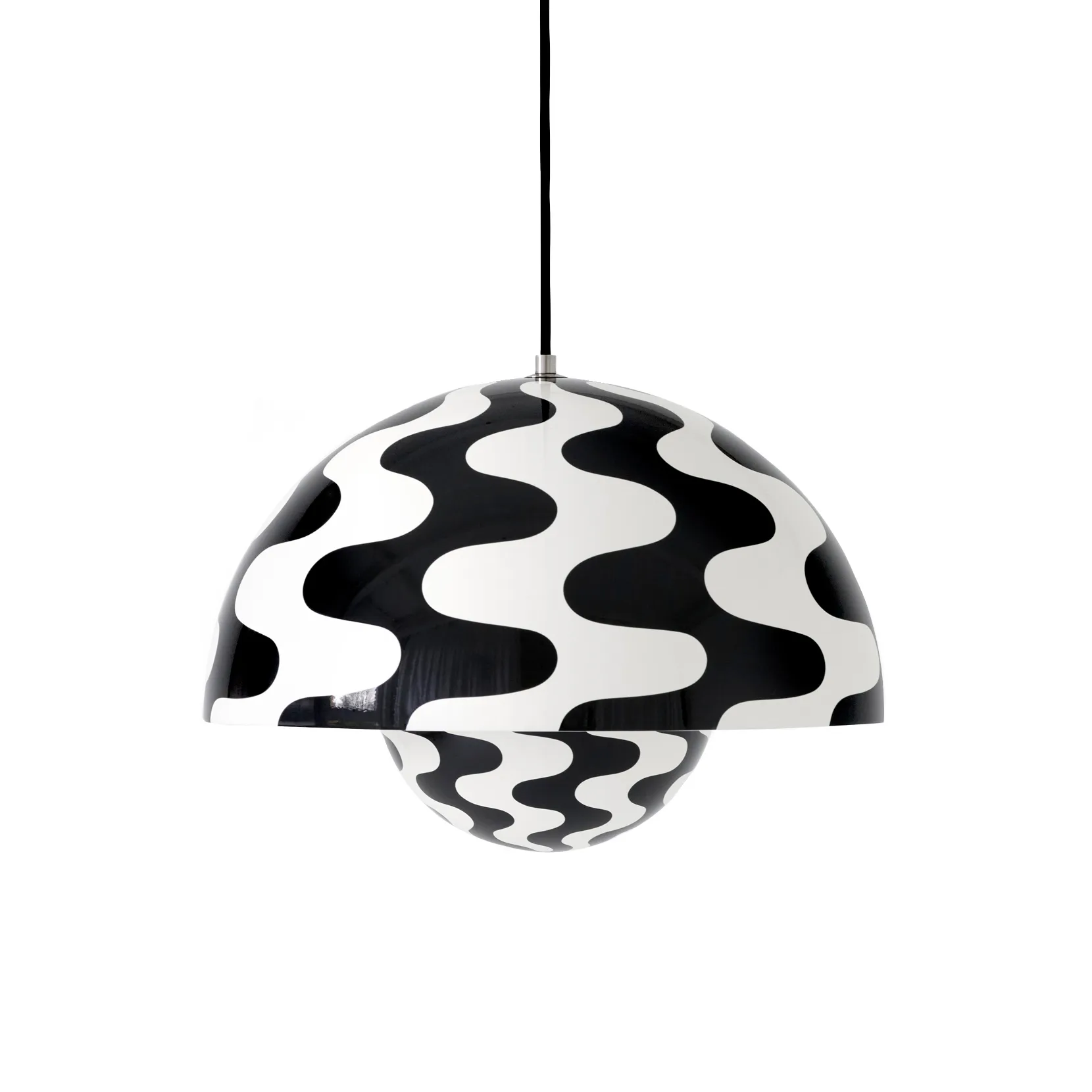 Flowerpot VP7 pendant lamp, Black-white pattern &Tradition