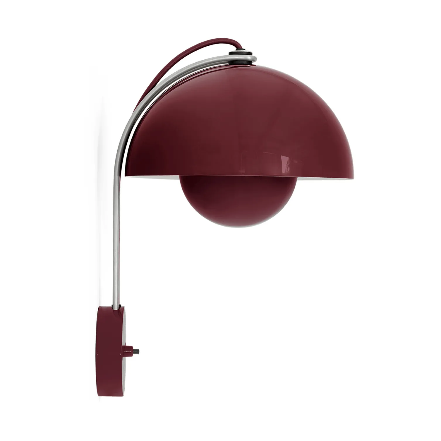 Flowerpot VP8 wall lamp, Dark plum &Tradition