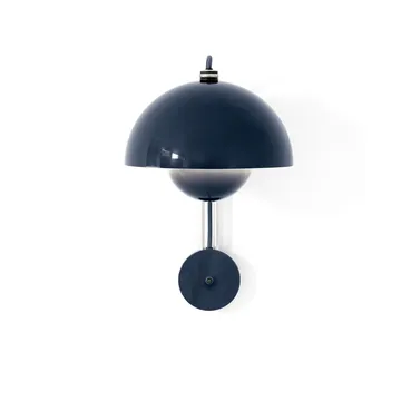 Flowerpot VP8 wall lamp - Steel blue - &Tradition