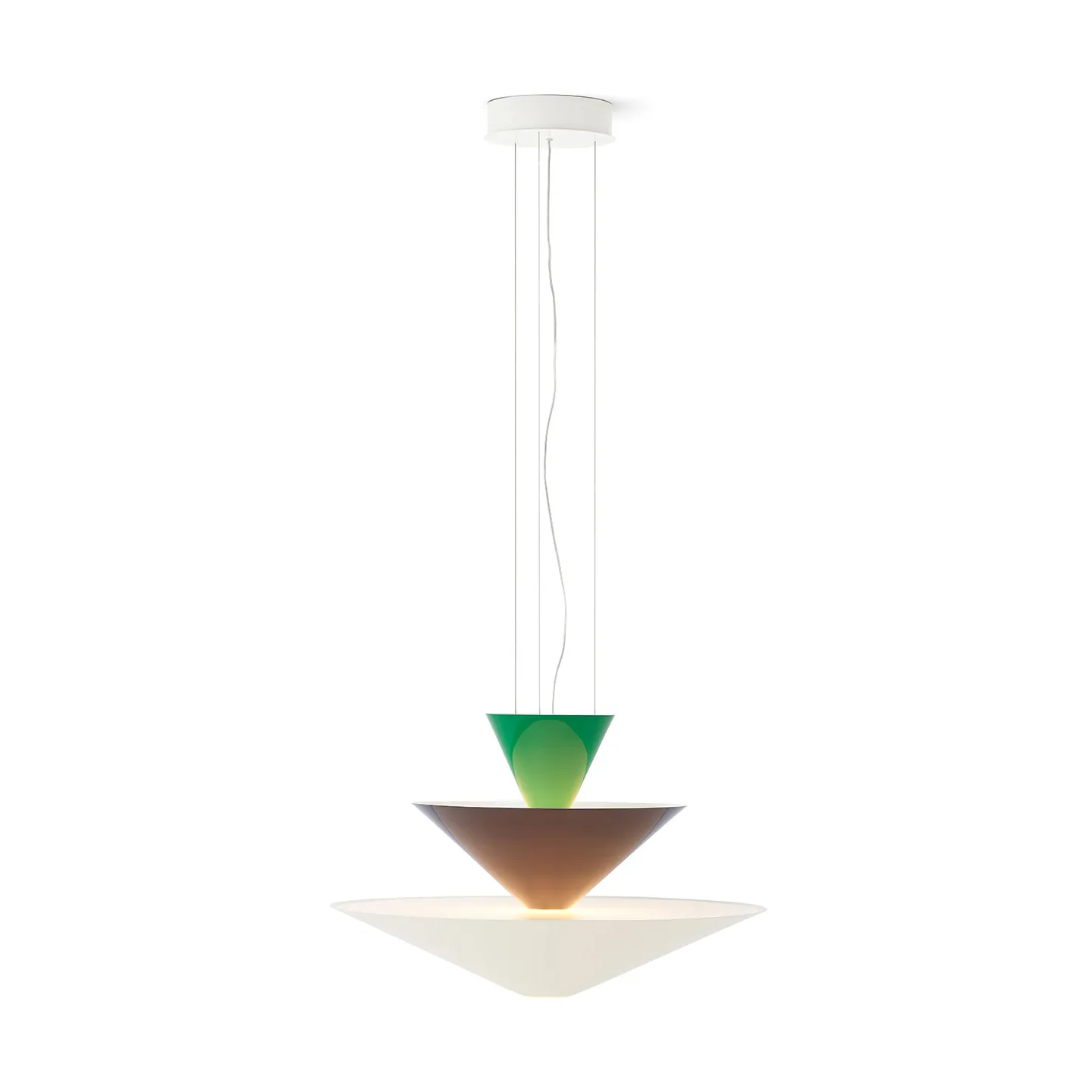 Gio LN14 pendant lamp Ø60 cm, Signal green-deep blue-ecru &Tradition