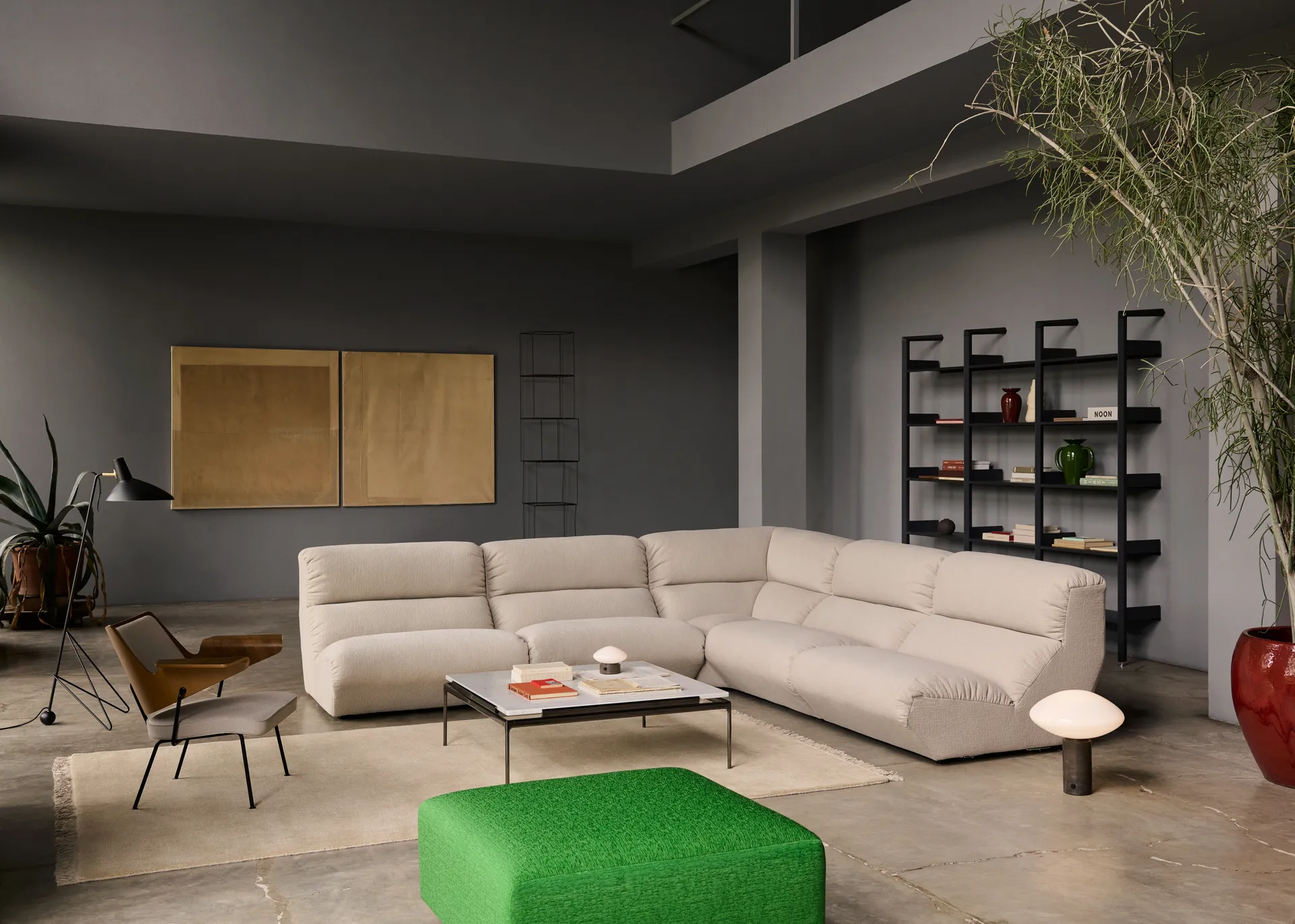 Hi Lo AV54 modular sofa center module, Grain 61229 &Tradition