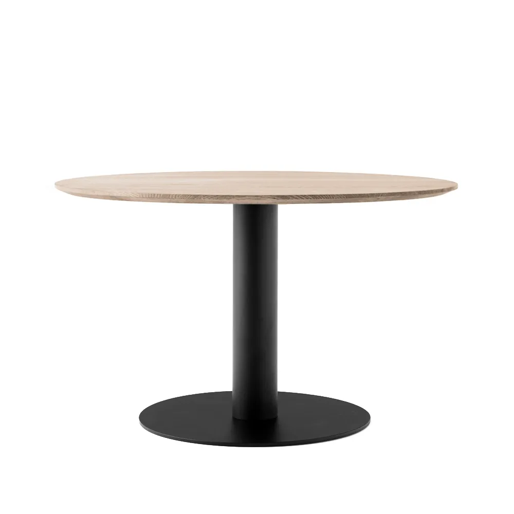 In Between SK12 dining table, Oak oil.matte black metal stand &Tradition