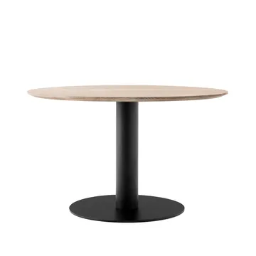 In Between SK12 dining table - Oak oil.matte black metal stand - &Tradition