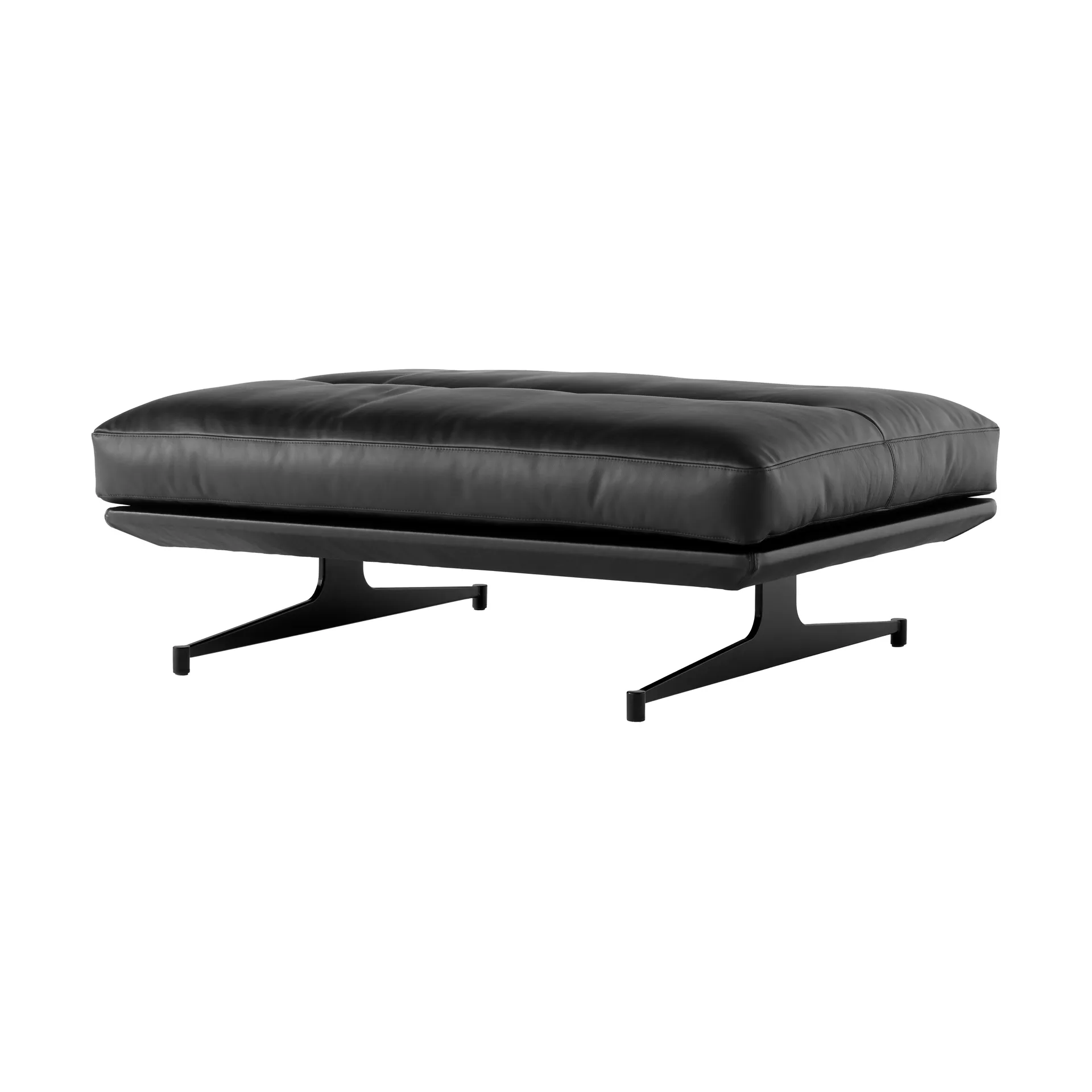 Inland AV32 pouf 78x113 cm, Noble leather black-warm black &Tradition