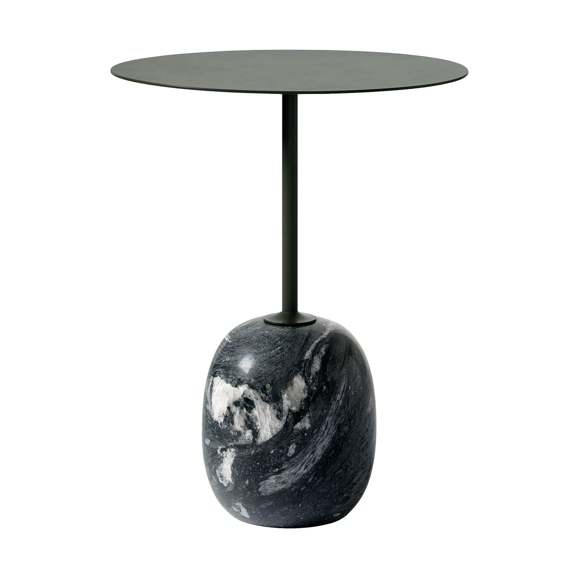 Lato side table LN8, Deep green-verde grigio, Ø40x50 cm &Tradition
