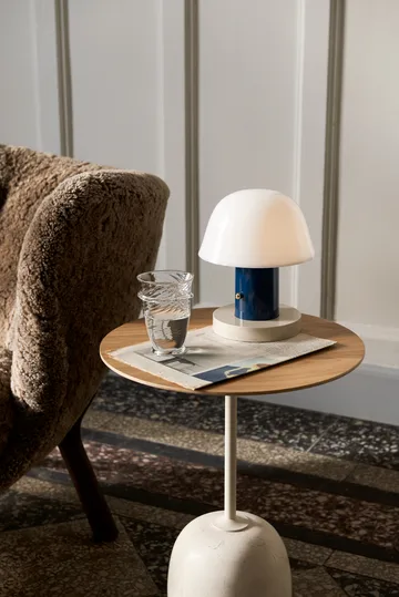 Lato side table LN8 - Lacquered oak-Crema diva marble - &Tradition