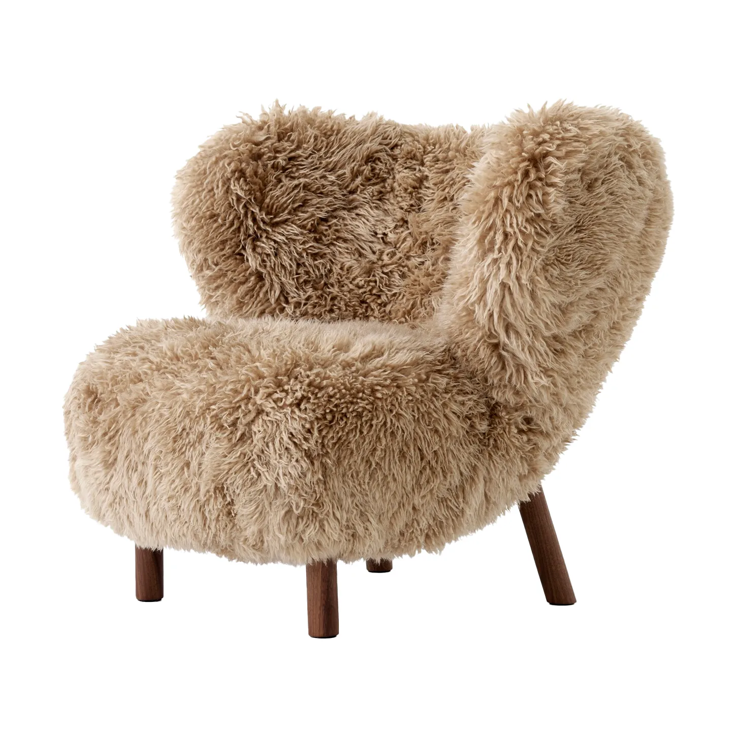 Little Petra VB1 armchair, Oiled walnut-Sheepskin honey &Tradition