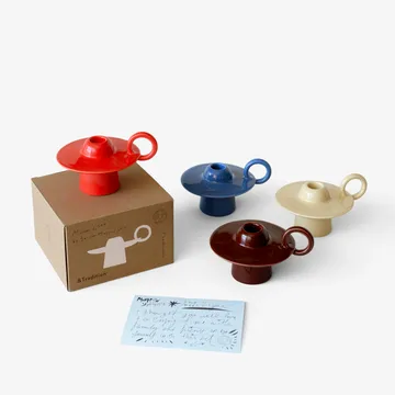 Momento JH39 candle holder - Poppy Red - &Tradition