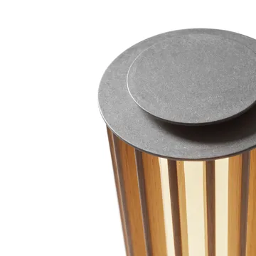 Numbra TY3 portable table lamp - Lacquered oak-tumbled aluminium - &Tradition