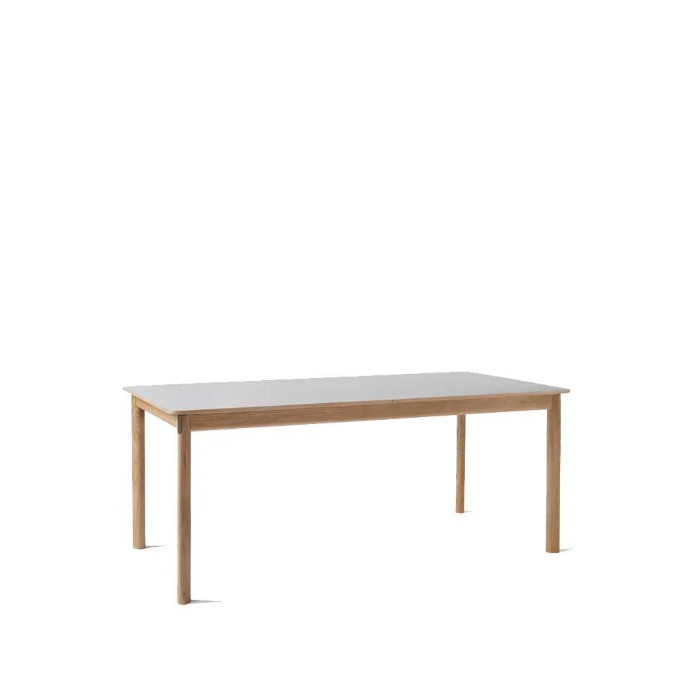 Patch HW1 dining table, Beige arizona. white oiled oak stand &Tradition