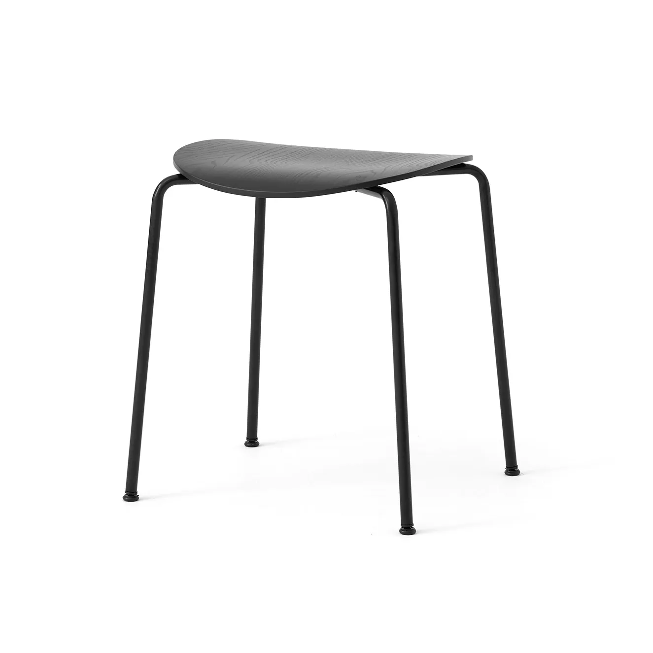 Pavilion AV36 stool, Black-black lacquered oak &Tradition