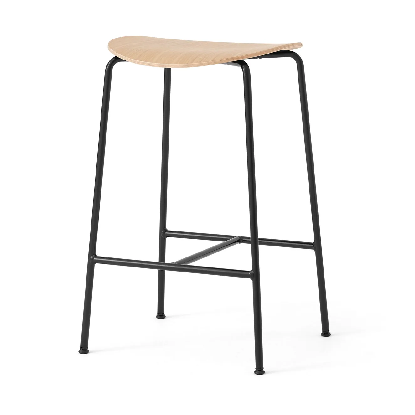 Pavilion AV37 counter stool 68 cm, Black-lacquered oak &Tradition