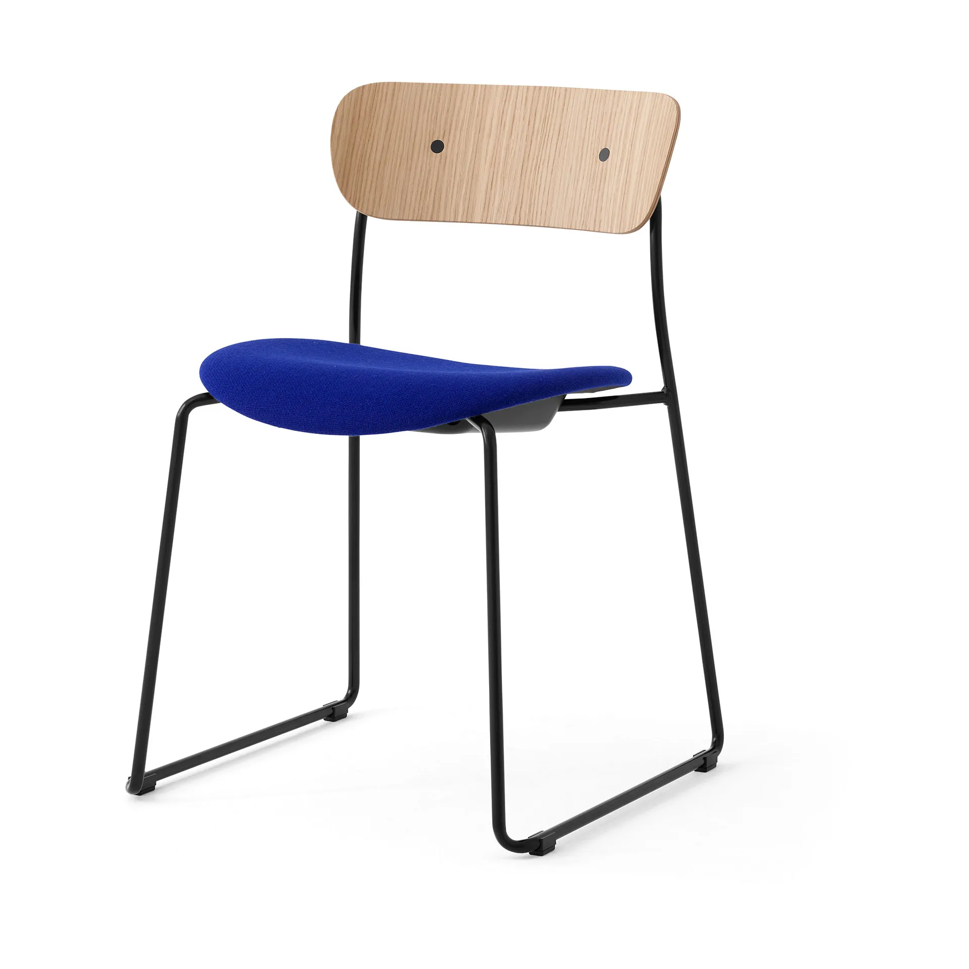 Pavilion AV52 chair upholstered seat, Black-Hallingdal 0753 &Tradition