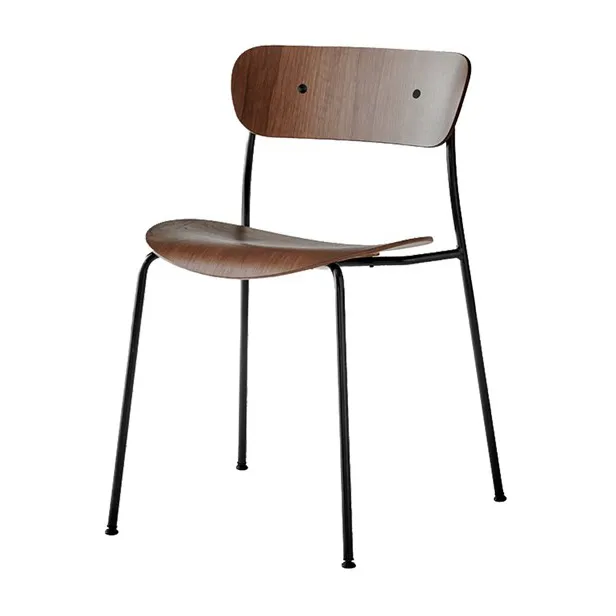 Pavilion chair AV1, Coated walnut &Tradition
