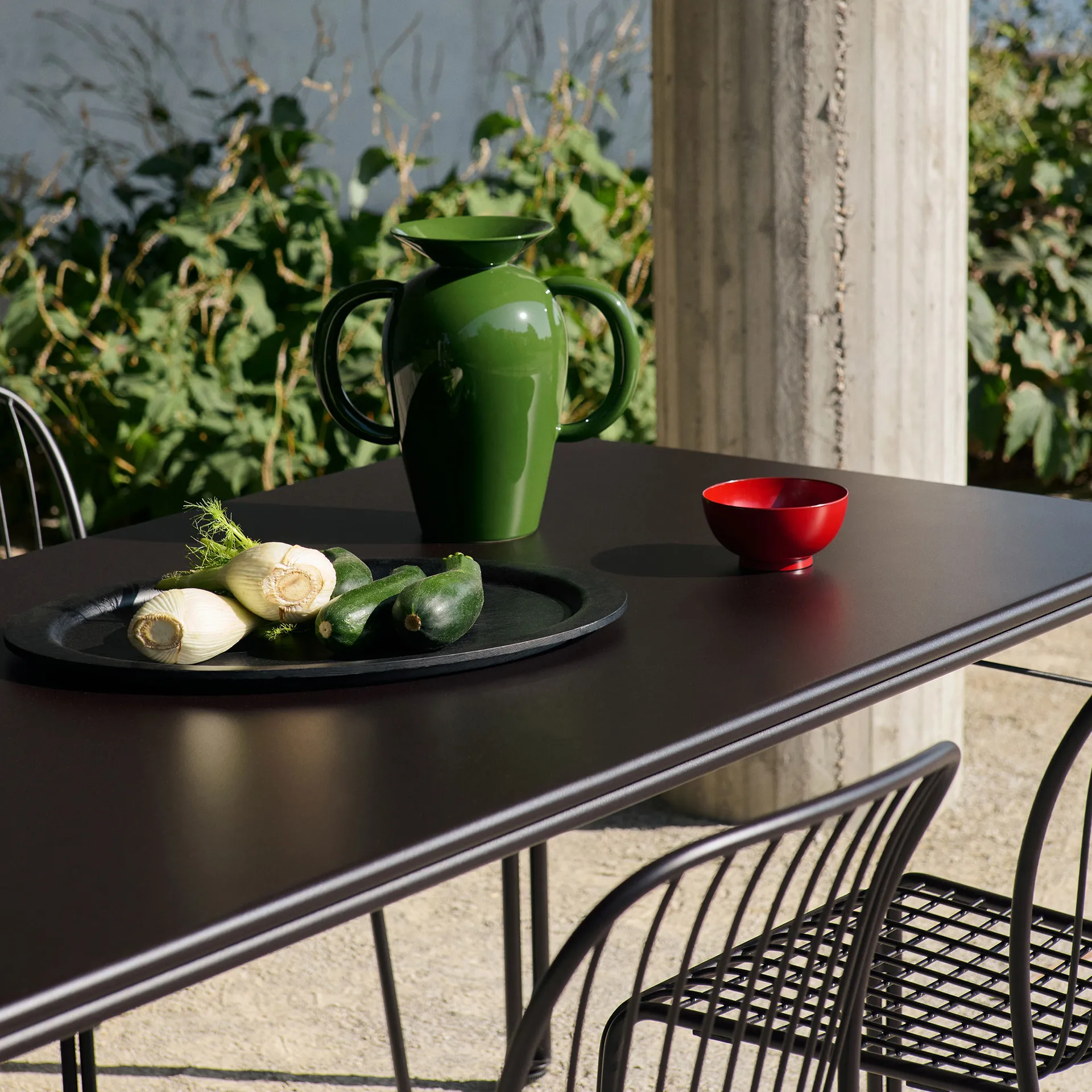 Thorvald Outdoor SC99 dining table 220 cm, Warm black &Tradition