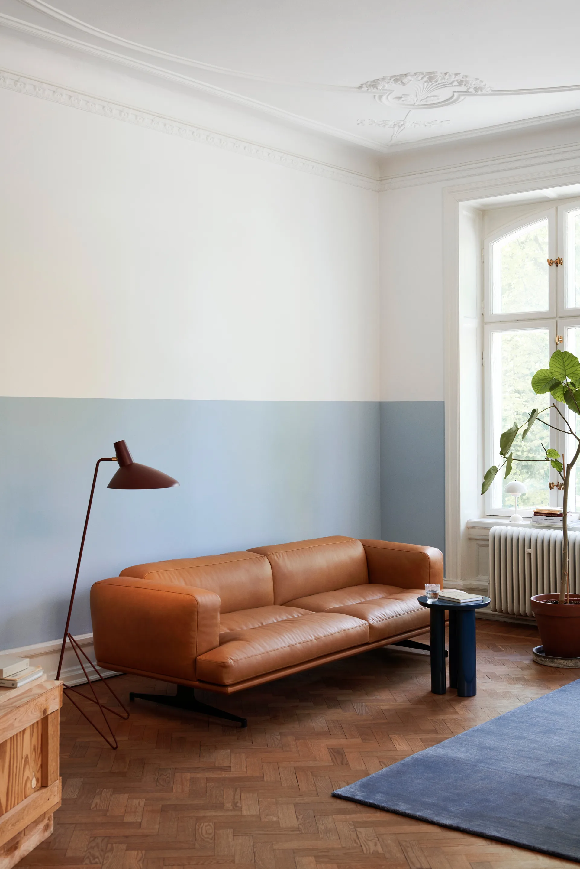 Tung JA3 side table, Steel blue &Tradition