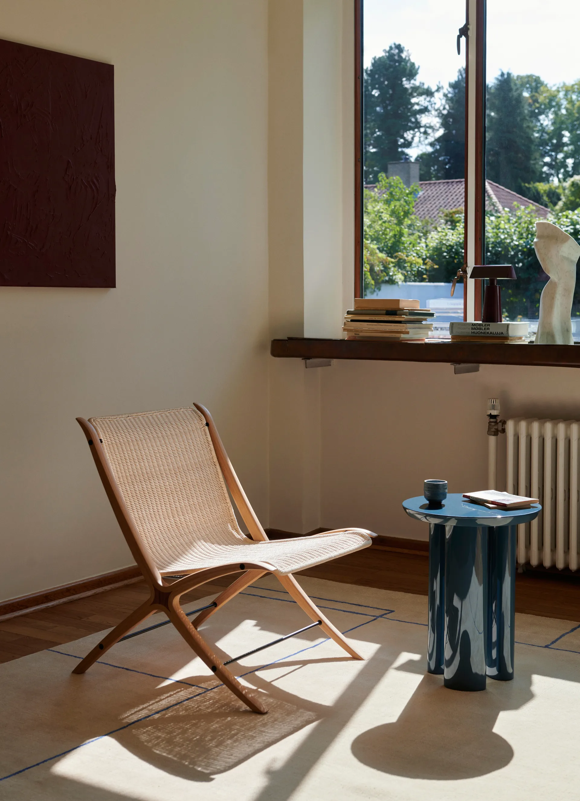Tung JA3 side table, Steel blue &Tradition