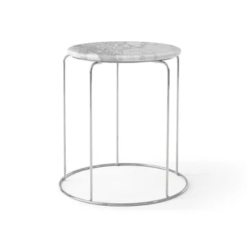 Wire Stool VP11 tabletop Ø38 cm - Marble Bianco Carrara - &Tradition