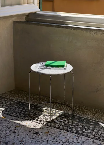 Wire Stool VP11 tabletop Ø38 cm - Marble Bianco Carrara - &Tradition