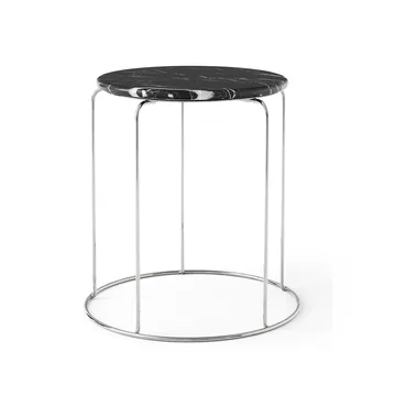 Wire Stool VP11 tabletop Ø38 cm - Marble Nero Marquina - &Tradition