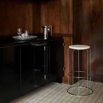 Wire VP16 bar stool - Stainless steel, 75 cm - &Tradition