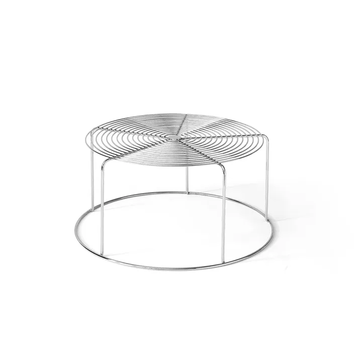 Wire VP17 coffee table - Stainless steel, Ø74x36 cm - &Tradition
