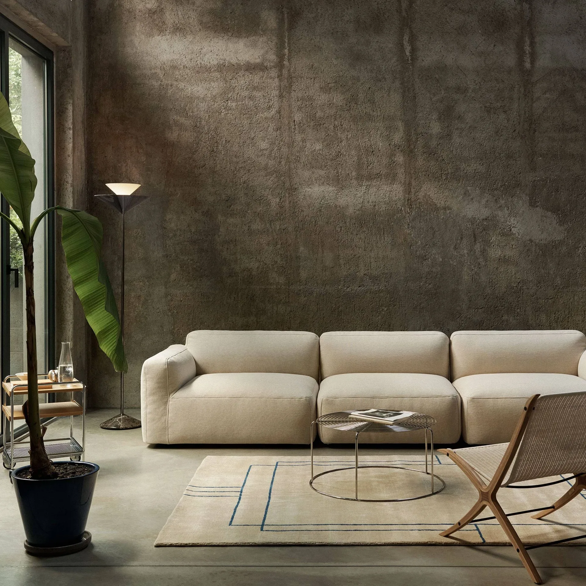 Wire VP17 coffee table, Stainless steel, Ø74x36 cm &Tradition