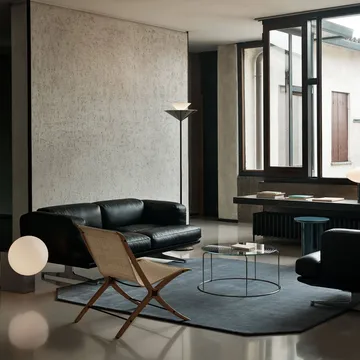 Wire VP17 coffee table - Stainless steel-glass, Ø74x36 cm - &Tradition
