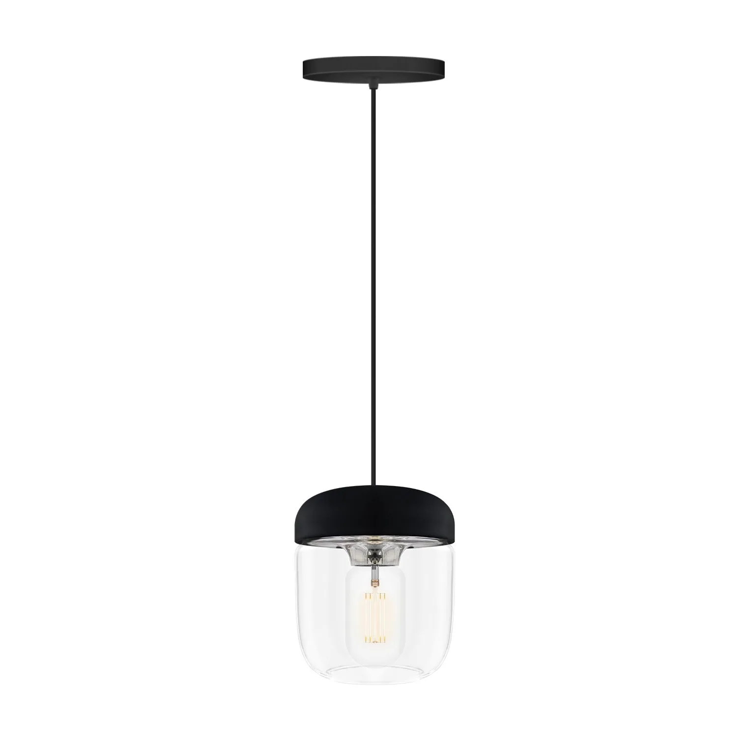 Acorn lamp shade black, polished steel Umage