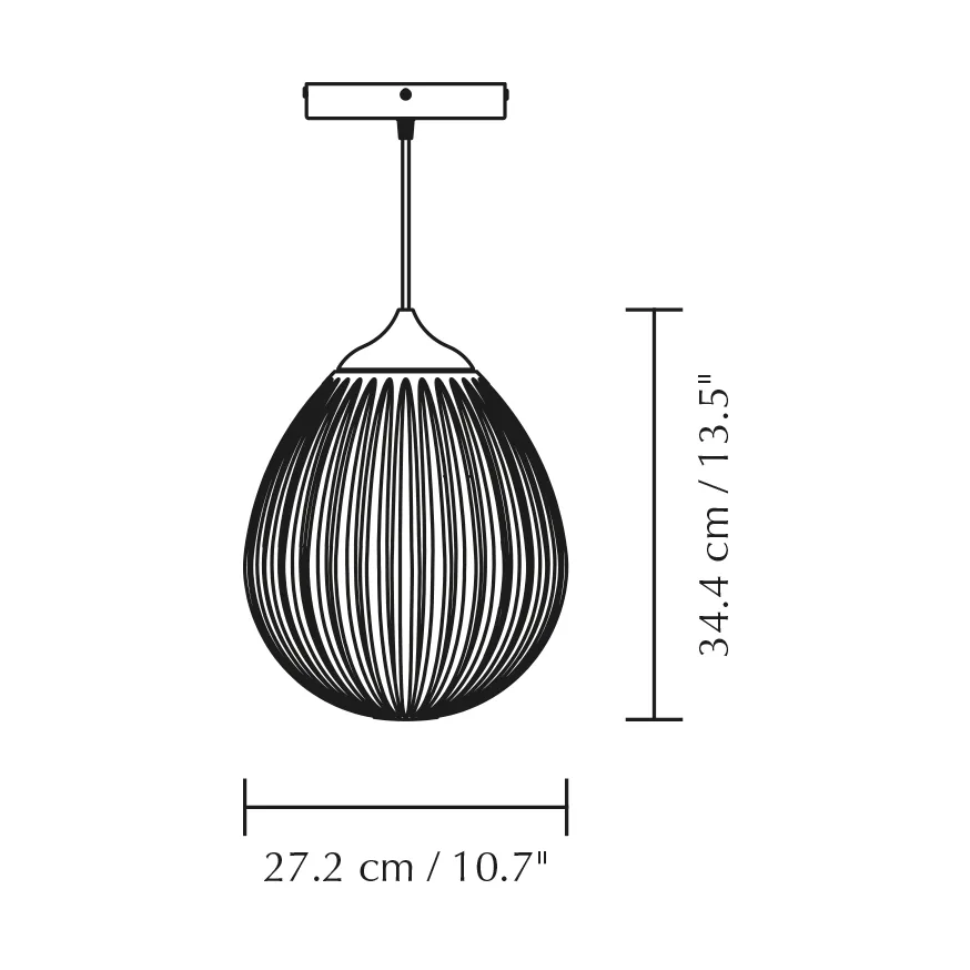 Around The World pendant mini, Brushed steel Umage