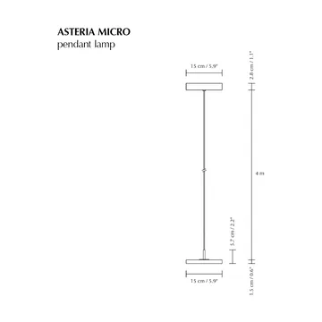 Asteria Micro ceiling lamp - Polished Steel-Steel Top - Umage