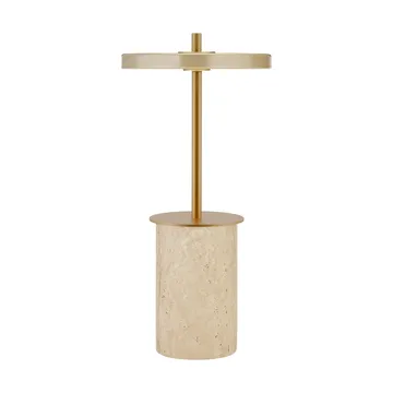 Asteria Move Mini table lamp Ø12x25,5 cm - Clay Travertine-brass - Umage