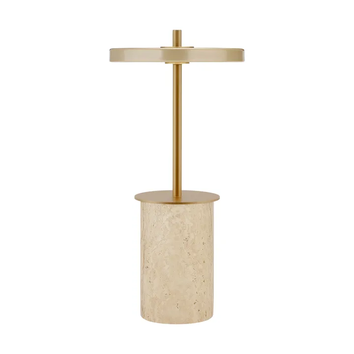 Asteria Move Mini table lamp Ø12x25,5 cm - Clay Travertine-brass - Umage