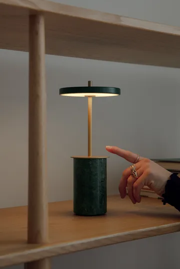 Asteria Move Mini table lamp Ø12x25,5 cm - Green marble - Umage