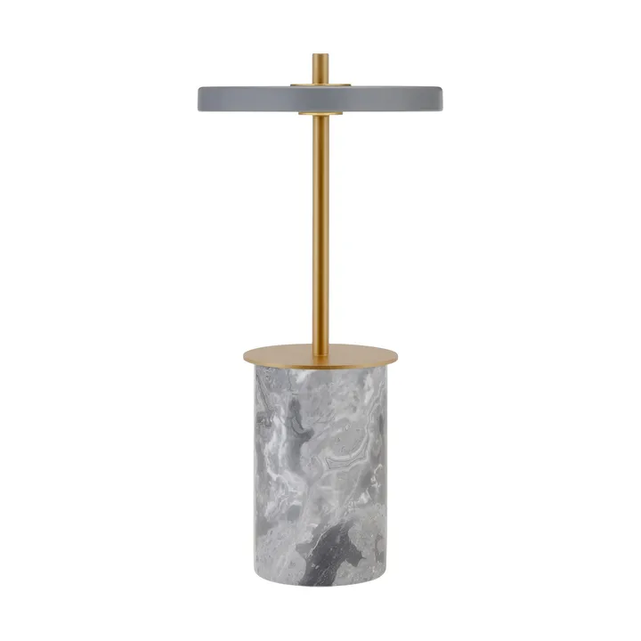 Asteria Move Mini table lamp Ø12x25,5 cm - Grey Marble-brass - Umage