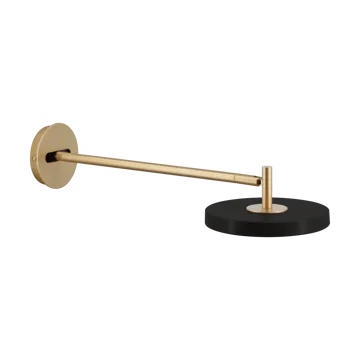 Asteria Wall wall lamp - Long, Black-brass - Umage