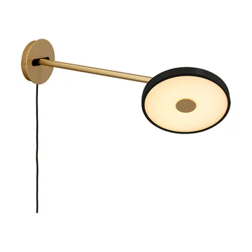 Asteria Wall wall lamp - Long, Black-brass - Umage